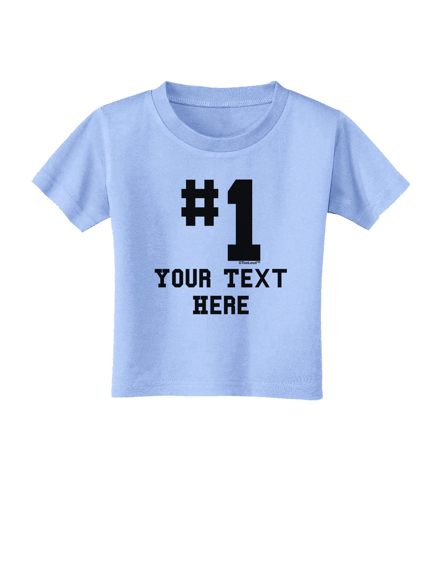 Personalized Number 1 Toddler T-Shirt by TooLoud-Toddler T-Shirt-TooLoud-Aquatic-Blue-2T-Davson Sales
