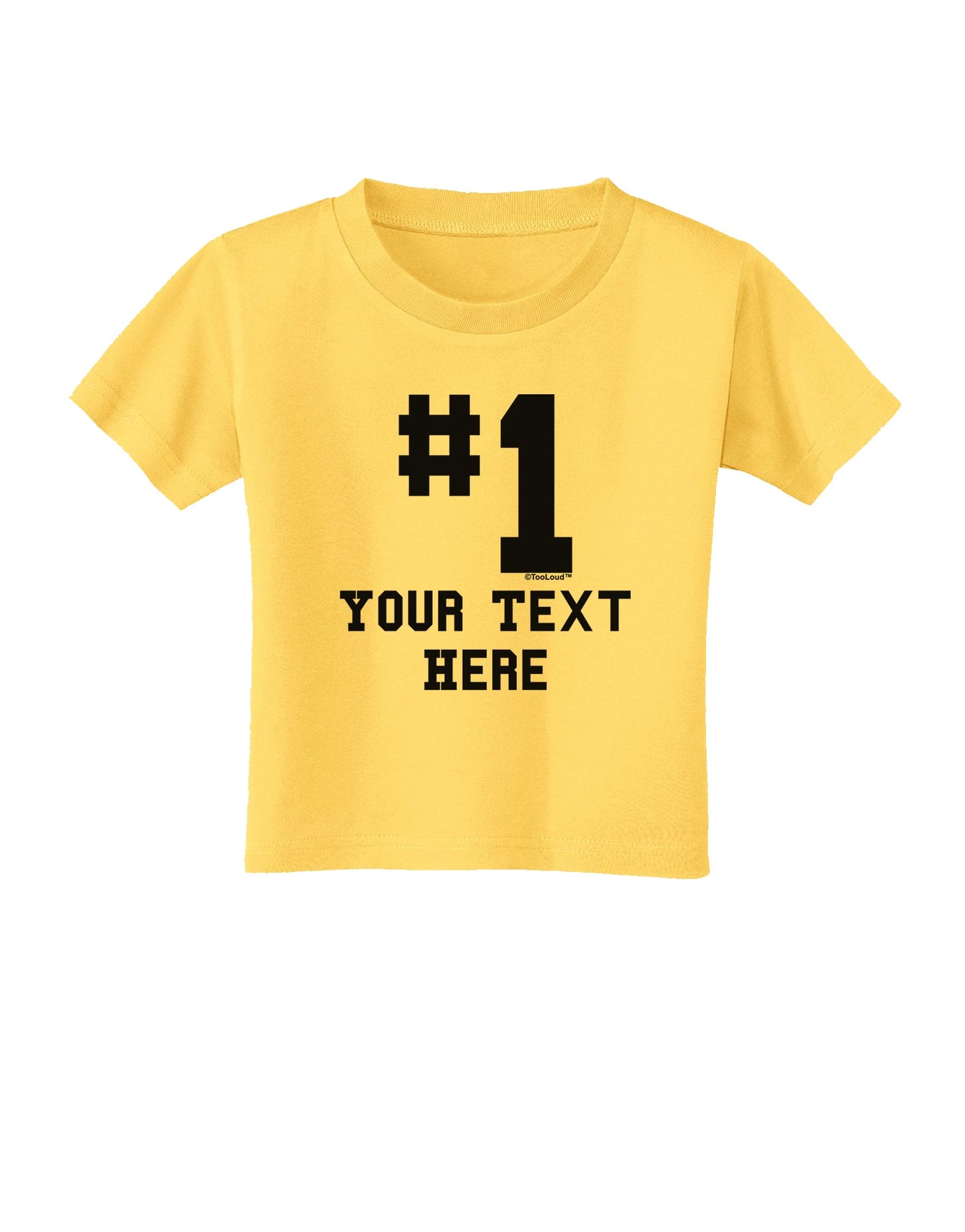 Personalized Number 1 Toddler T-Shirt by TooLoud-Toddler T-Shirt-TooLoud-Yellow-2T-Davson Sales