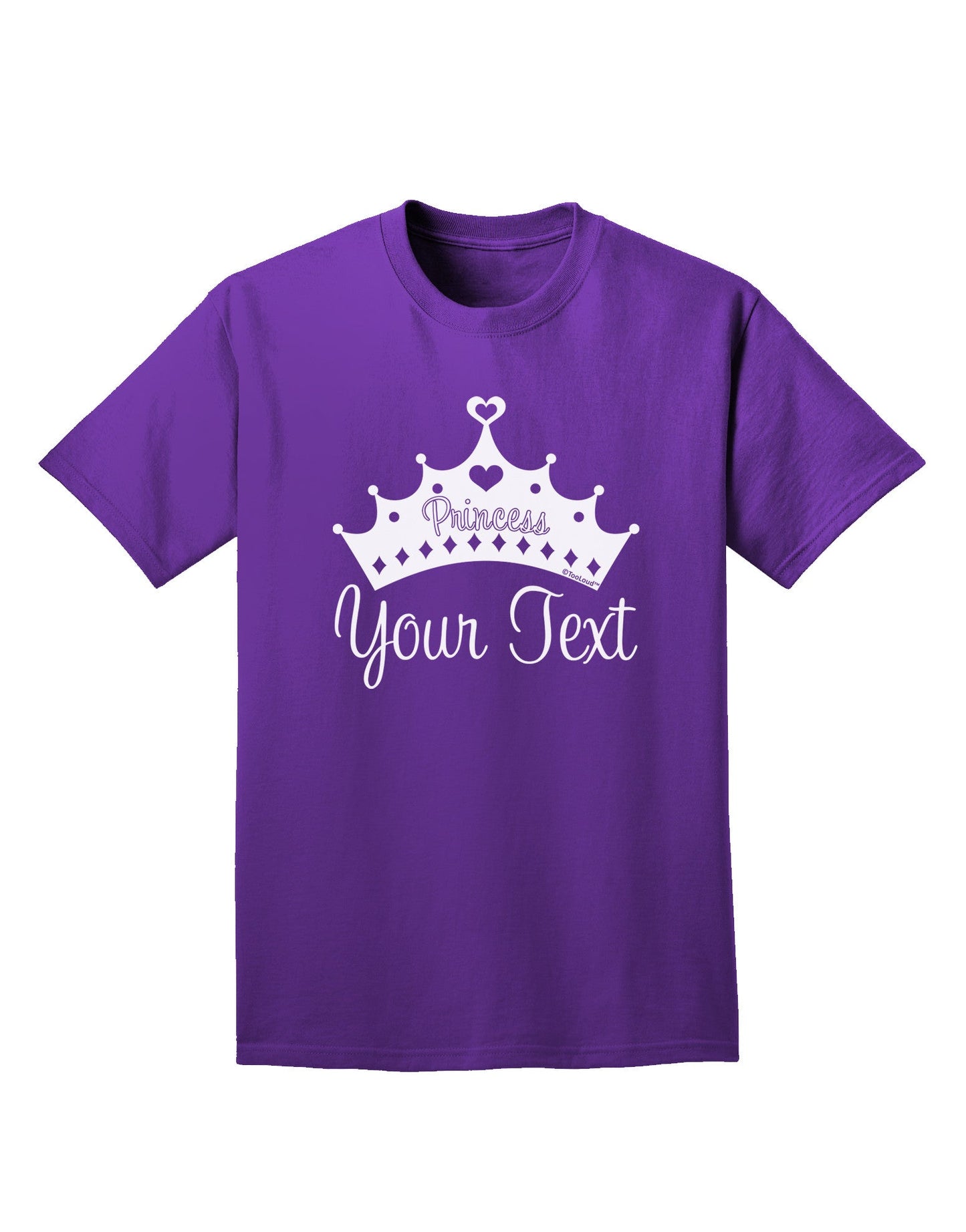 Personalized Princess -Name- Design Adult Dark T-Shirt-Mens T-Shirt-TooLoud-Purple-Small-Davson Sales
