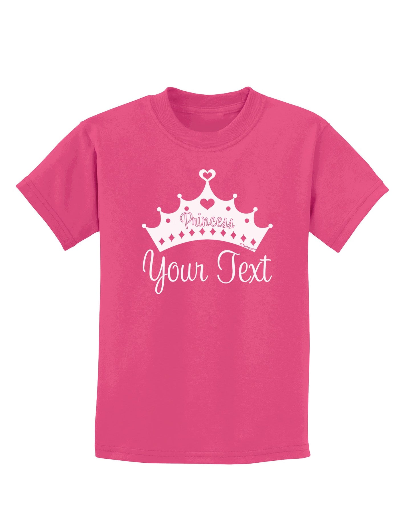 Personalized Princess -Name- Design Childrens Dark T-Shirt-Childrens T-Shirt-TooLoud-Sangria-X-Small-Davson Sales