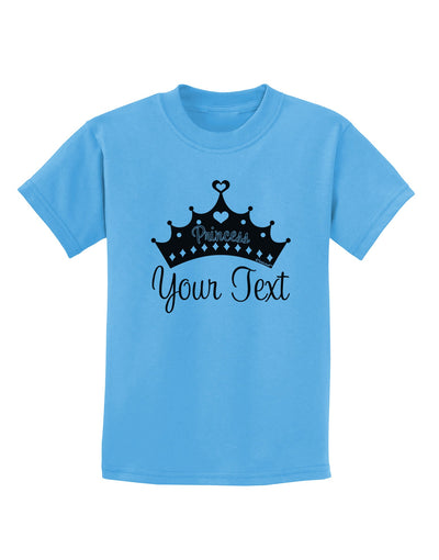 Personalized Princess -Name- Design Childrens T-Shirt-Childrens T-Shirt-TooLoud-Aquatic-Blue-X-Small-Davson Sales