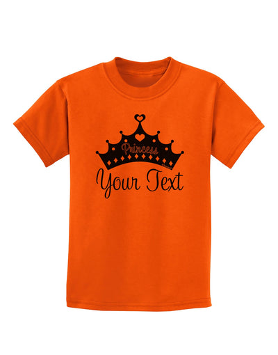 Personalized Princess -Name- Design Childrens T-Shirt-Childrens T-Shirt-TooLoud-Orange-X-Small-Davson Sales