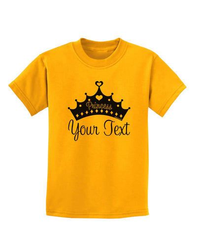 Personalized Princess -Name- Design Childrens T-Shirt-Childrens T-Shirt-TooLoud-Gold-X-Small-Davson Sales