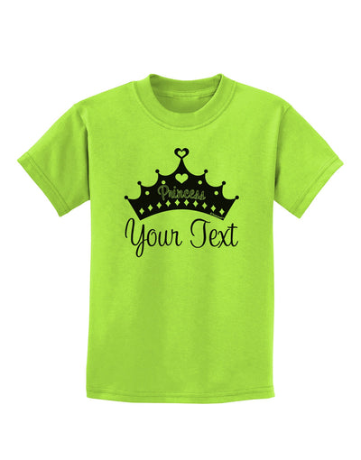 Personalized Princess -Name- Design Childrens T-Shirt-Childrens T-Shirt-TooLoud-Lime-Green-X-Small-Davson Sales