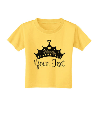 Personalized Princess -Name- Design Toddler T-Shirt-Toddler T-Shirt-TooLoud-Yellow-2T-Davson Sales