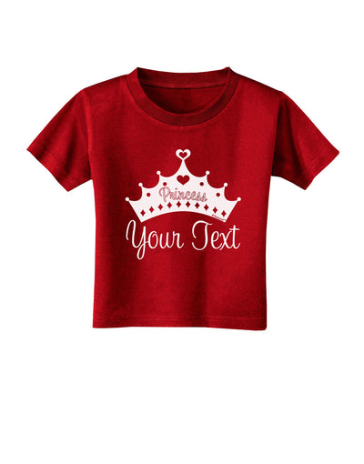 Personalized Princess -Name- Design Toddler T-Shirt Dark-Toddler T-Shirt-TooLoud-Red-2T-Davson Sales