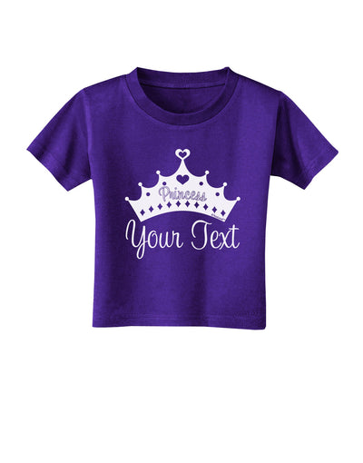 Personalized Princess -Name- Design Toddler T-Shirt Dark-Toddler T-Shirt-TooLoud-Purple-2T-Davson Sales