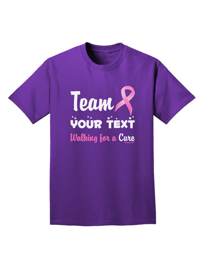 Personalized Team -Name- Breast Cancer Walk - Walking for a Cure Adult Dark T-Shirt-Mens T-Shirt-TooLoud-Purple-Small-Davson Sales