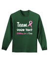 Personalized Team -Name- Breast Cancer Walk - Walking for a Cure Adult Long Sleeve Dark T-Shirt-TooLoud-Dark-Green-Small-Davson Sales