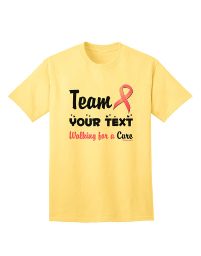 Personalized Team -Name- Breast Cancer Walk - Walking for a Cure Adult T-Shirt-Mens T-Shirt-TooLoud-Yellow-Small-Davson Sales