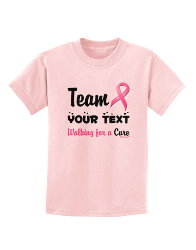 Personalized Team -Name- Breast Cancer Walk - Walking for a Cure Childrens T-Shirt-Childrens T-Shirt-TooLoud-PalePink-X-Small-Davson Sales