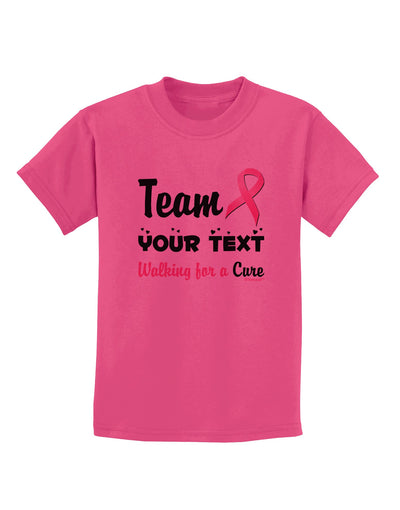 Personalized Team -Name- Breast Cancer Walk - Walking for a Cure Childrens T-Shirt-Childrens T-Shirt-TooLoud-Sangria-X-Small-Davson Sales