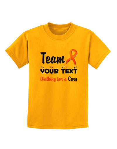 Personalized Team -Name- Breast Cancer Walk - Walking for a Cure Childrens T-Shirt-Childrens T-Shirt-TooLoud-Gold-X-Small-Davson Sales