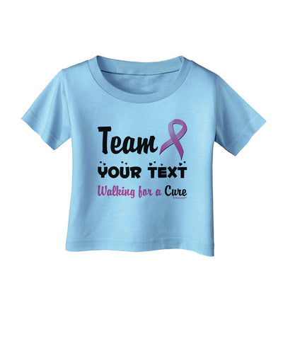 Personalized Team -Name- Breast Cancer Walk - Walking for a Cure Infant T-Shirt-Infant T-Shirt-TooLoud-Aquatic-Blue-06-Months-Davson Sales