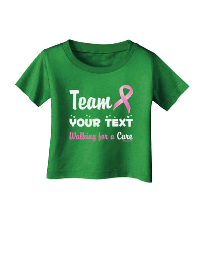 Personalized Team -Name- Breast Cancer Walk - Walking for a Cure Infant T-Shirt Dark-Infant T-Shirt-TooLoud-Clover-Green-06-Months-Davson Sales