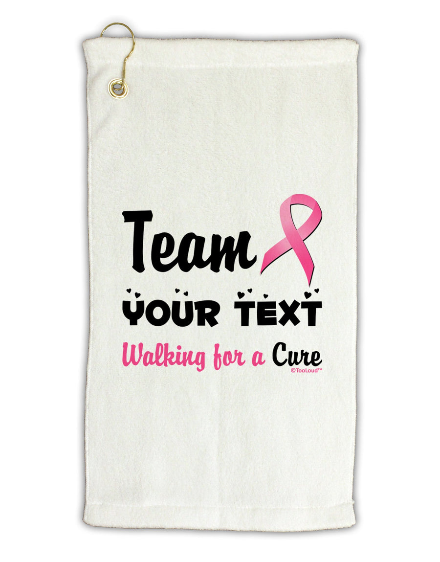 Personalized Team -Name- Breast Cancer Walk - Walking for a Cure Micro Terry Gromet Golf Towel 16 x 25 inch-Golf Towel-TooLoud-White-Davson Sales