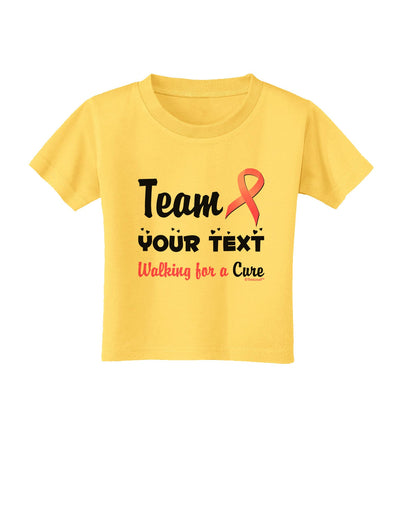 Personalized Team -Name- Breast Cancer Walk - Walking for a Cure Toddler T-Shirt-Toddler T-Shirt-TooLoud-Yellow-2T-Davson Sales