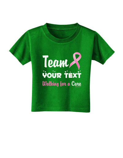 Personalized Team -Name- Breast Cancer Walk - Walking for a Cure Toddler T-Shirt Dark-Toddler T-Shirt-TooLoud-Clover-Green-2T-Davson Sales