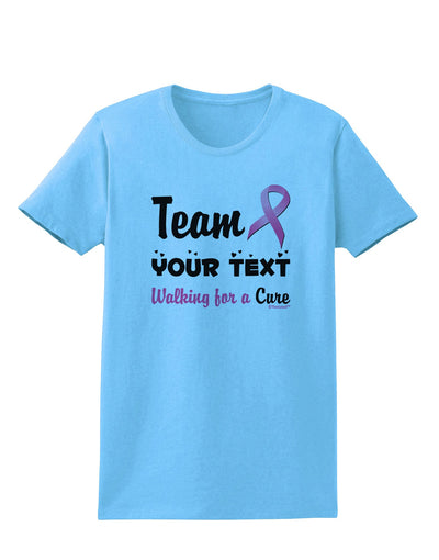 Personalized Team -Name- Breast Cancer Walk - Walking for a Cure Womens T-Shirt-Womens T-Shirt-TooLoud-Aquatic-Blue-X-Small-Davson Sales