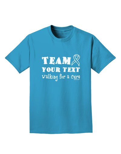 Personalized Team -Name- Walking for a Cure Adult Dark T-Shirt-Mens T-Shirt-TooLoud-Turquoise-Small-Davson Sales