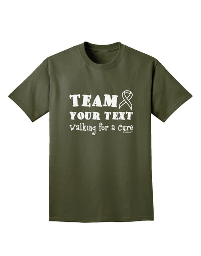 Personalized Team -Name- Walking for a Cure Adult Dark T-Shirt-Mens T-Shirt-TooLoud-Military-Green-Small-Davson Sales