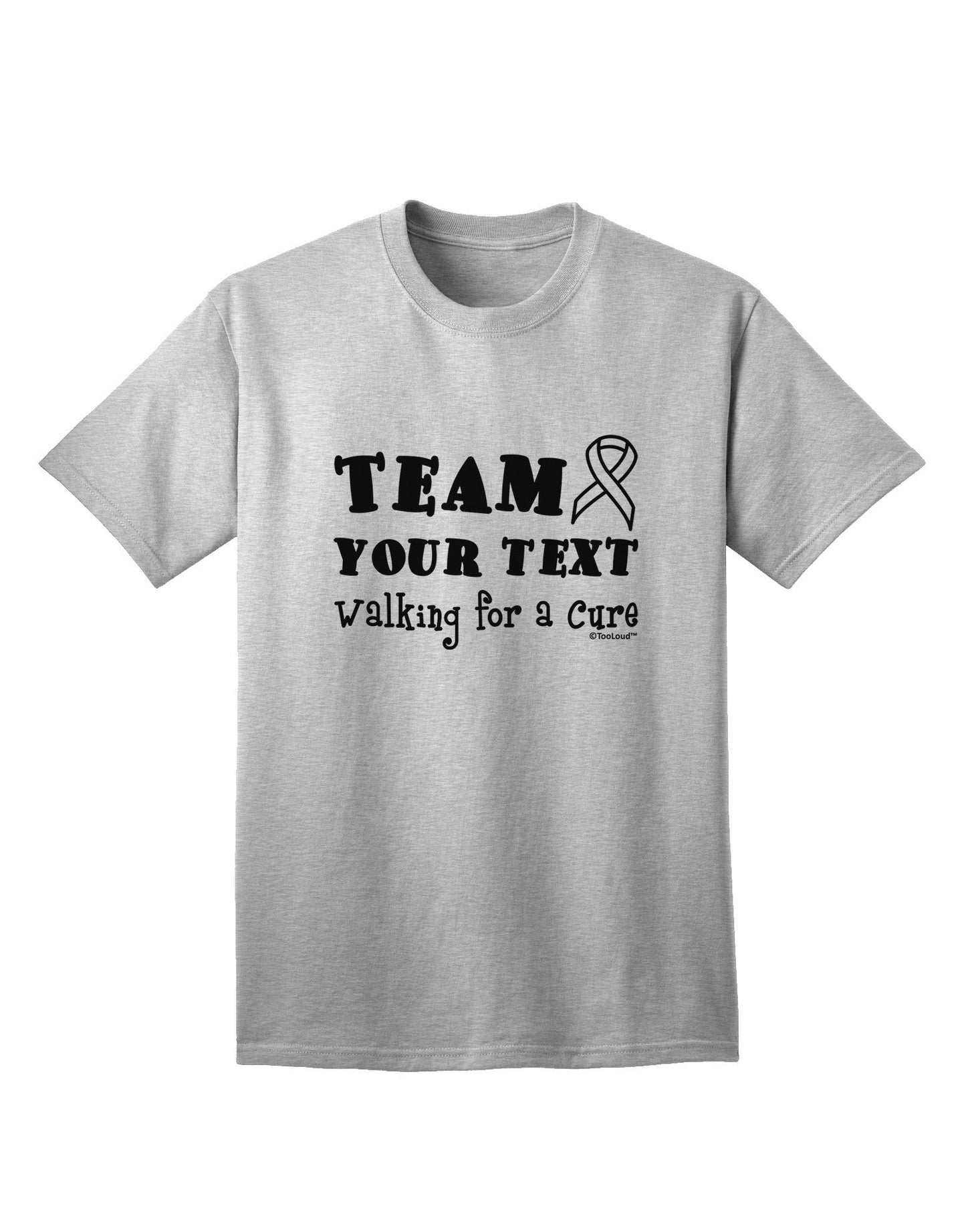 Personalized Team -Name- Walking for a Cure Adult T-Shirt-Mens T-Shirt-TooLoud-AshGray-Small-Davson Sales