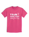 Personalized Team -Name- Walking for a Cure Childrens Dark T-Shirt-Childrens T-Shirt-TooLoud-Sangria-X-Small-Davson Sales