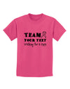 Personalized Team -Name- Walking for a Cure Childrens T-Shirt-Childrens T-Shirt-TooLoud-Sangria-X-Small-Davson Sales