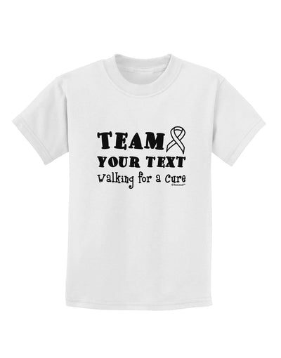 Personalized Team -Name- Walking for a Cure Childrens T-Shirt-Childrens T-Shirt-TooLoud-White-X-Small-Davson Sales