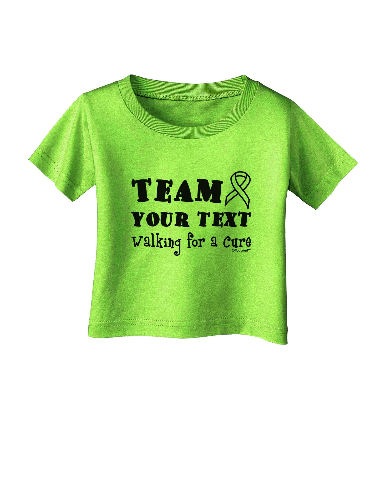 Personalized Team -Name- Walking for a Cure Infant T-Shirt-Infant T-Shirt-TooLoud-Lime-Green-06-Months-Davson Sales