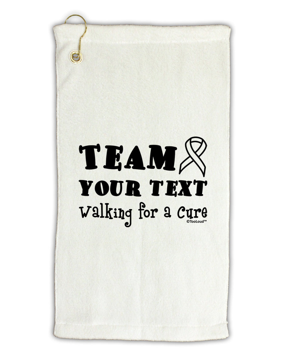 Personalized Team -Name- Walking for a Cure Micro Terry Gromet Golf Towel 16 x 25 inch-Golf Towel-TooLoud-White-Davson Sales