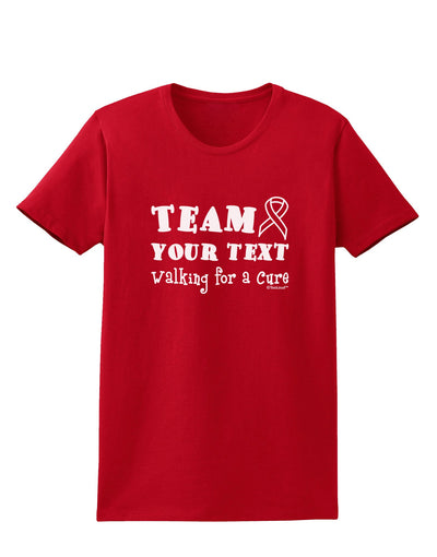 Personalized Team -Name- Walking for a Cure Womens Dark T-Shirt-TooLoud-Red-X-Small-Davson Sales