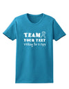 Personalized Team -Name- Walking for a Cure Womens Dark T-Shirt-TooLoud-Turquoise-X-Small-Davson Sales