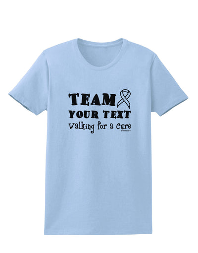 Personalized Team -Name- Walking for a Cure Womens T-Shirt-Womens T-Shirt-TooLoud-Light-Blue-X-Small-Davson Sales