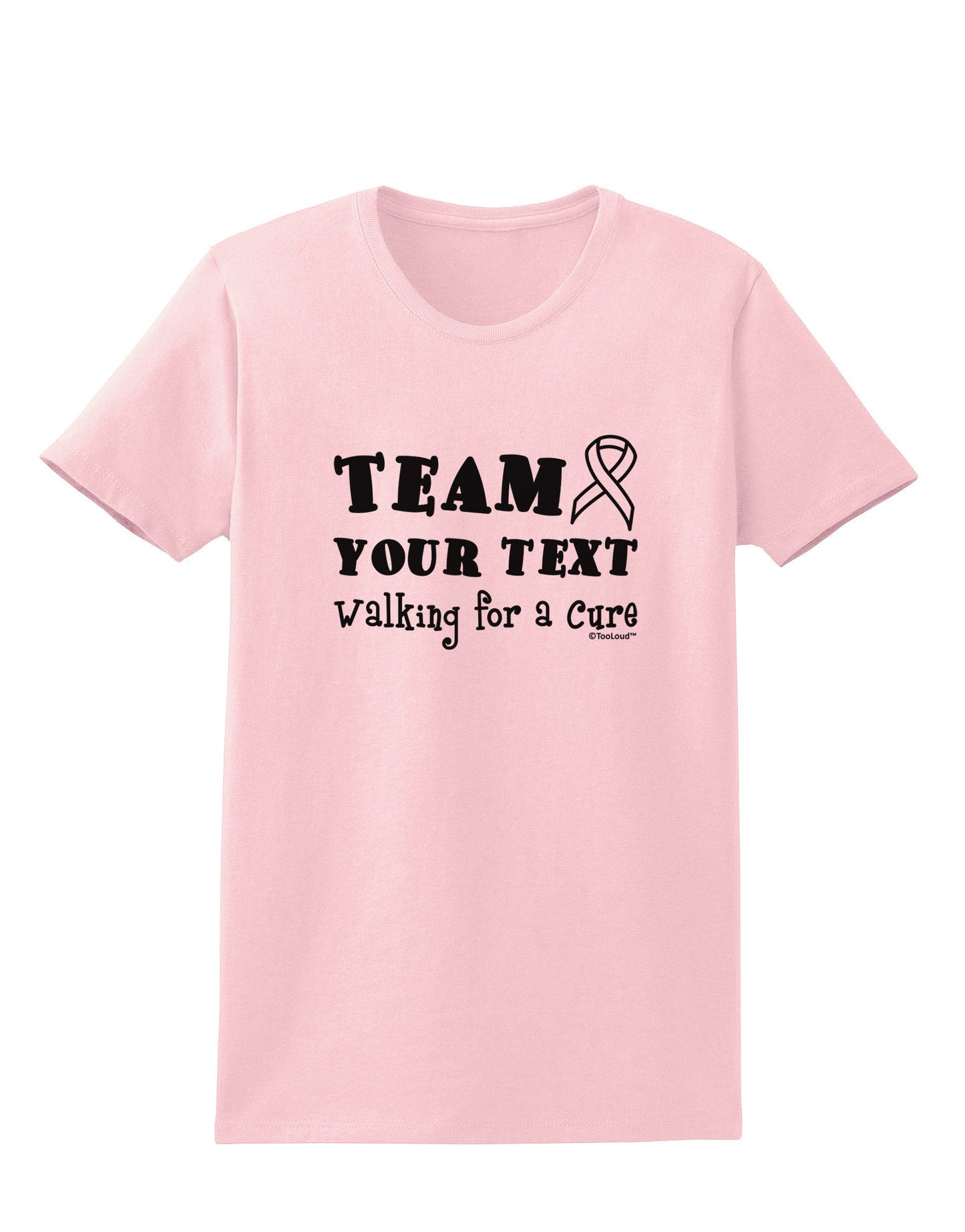 Personalized Team -Name- Walking for a Cure Womens T-Shirt-Womens T-Shirt-TooLoud-PalePink-X-Small-Davson Sales