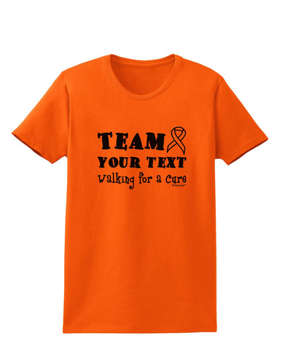 Personalized Team -Name- Walking for a Cure Womens T-Shirt-Womens T-Shirt-TooLoud-Orange-X-Small-Davson Sales