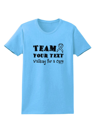 Personalized Team -Name- Walking for a Cure Womens T-Shirt-Womens T-Shirt-TooLoud-Aquatic-Blue-X-Small-Davson Sales