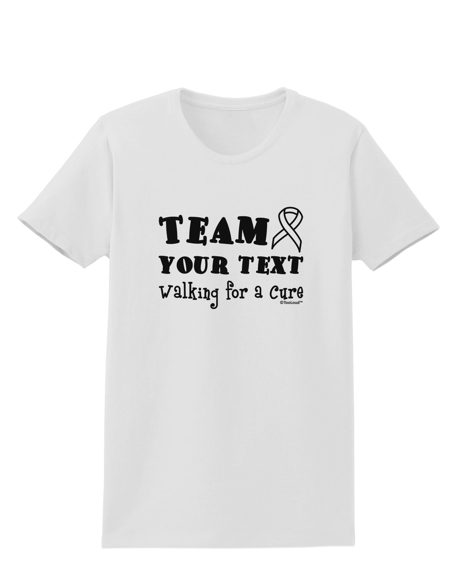 Personalized Team -Name- Walking for a Cure Womens T-Shirt-Womens T-Shirt-TooLoud-White-X-Small-Davson Sales