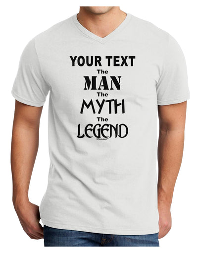 Personalized The Man The Myth The Legend Adult V-Neck T-shirt by TooLoud-Mens V-Neck T-Shirt-TooLoud-White-Small-Davson Sales