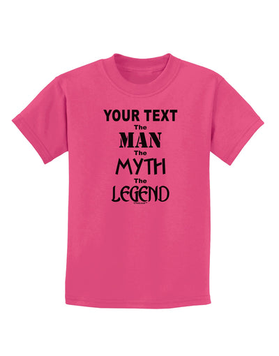 Personalized The Man The Myth The Legend Childrens T-Shirt by TooLoud-Childrens T-Shirt-TooLoud-Sangria-X-Small-Davson Sales