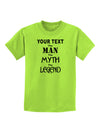 Personalized The Man The Myth The Legend Childrens T-Shirt by TooLoud-Childrens T-Shirt-TooLoud-Lime-Green-X-Small-Davson Sales