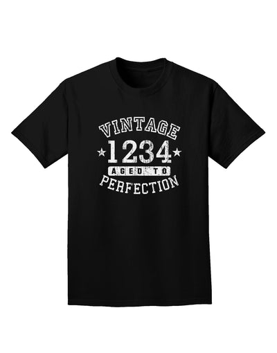 Personalized Vintage Birth Year Distressed Adult Dark T-Shirt by TooLoud-Mens T-Shirt-TooLoud-Black-Small-Davson Sales