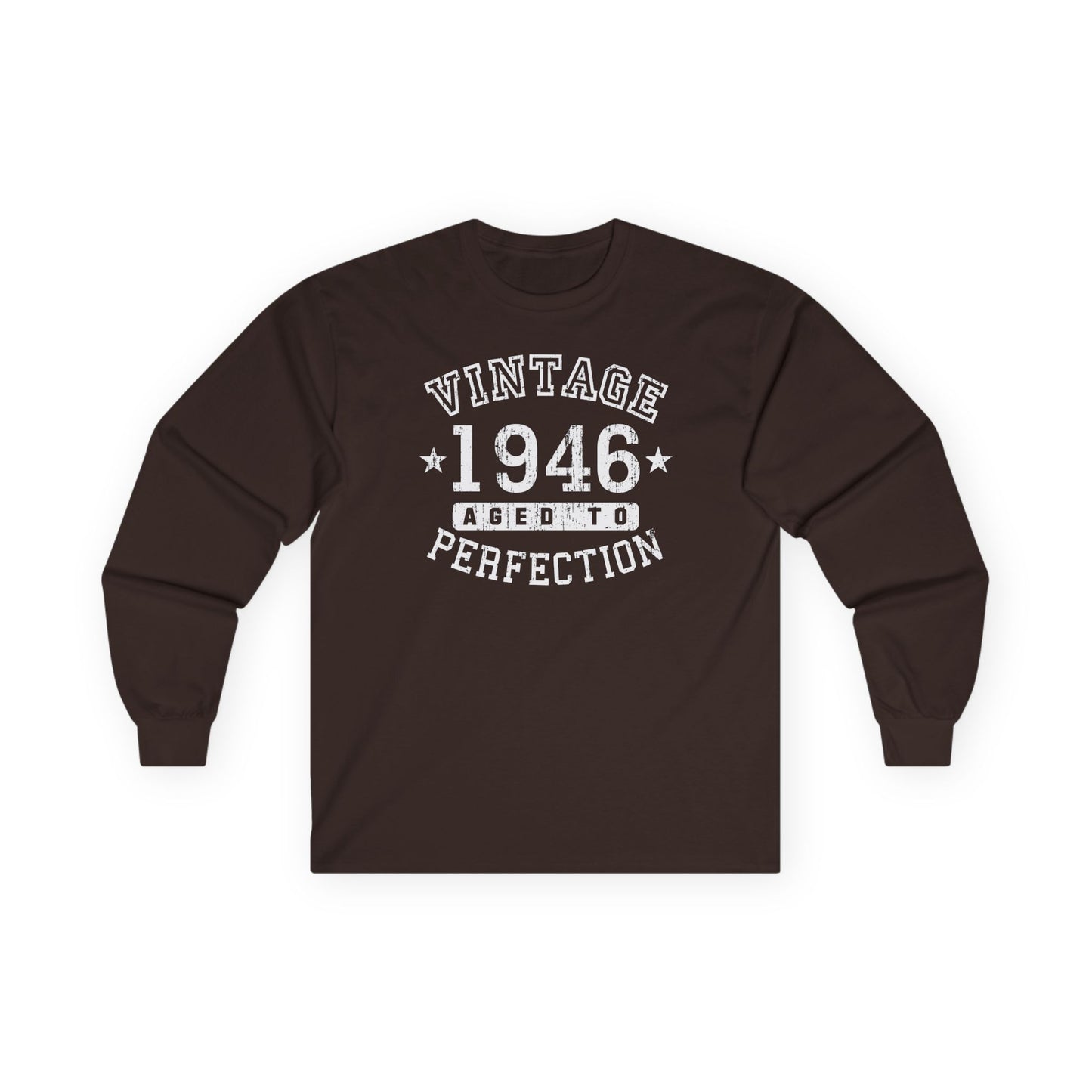 Personalized Vintage Birth Year Distressed Adult Long Sleeve Dark T-Shirt by TooLoud