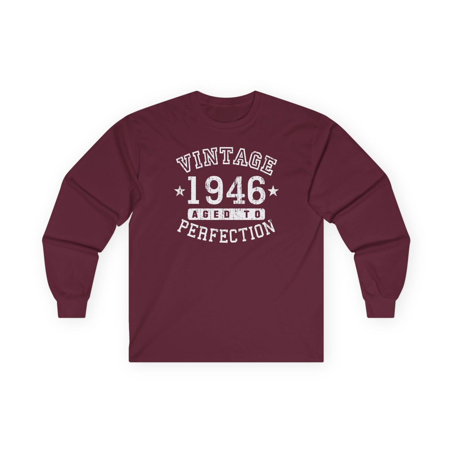Personalized Vintage Birth Year Distressed Adult Long Sleeve Dark T-Shirt by TooLoud
