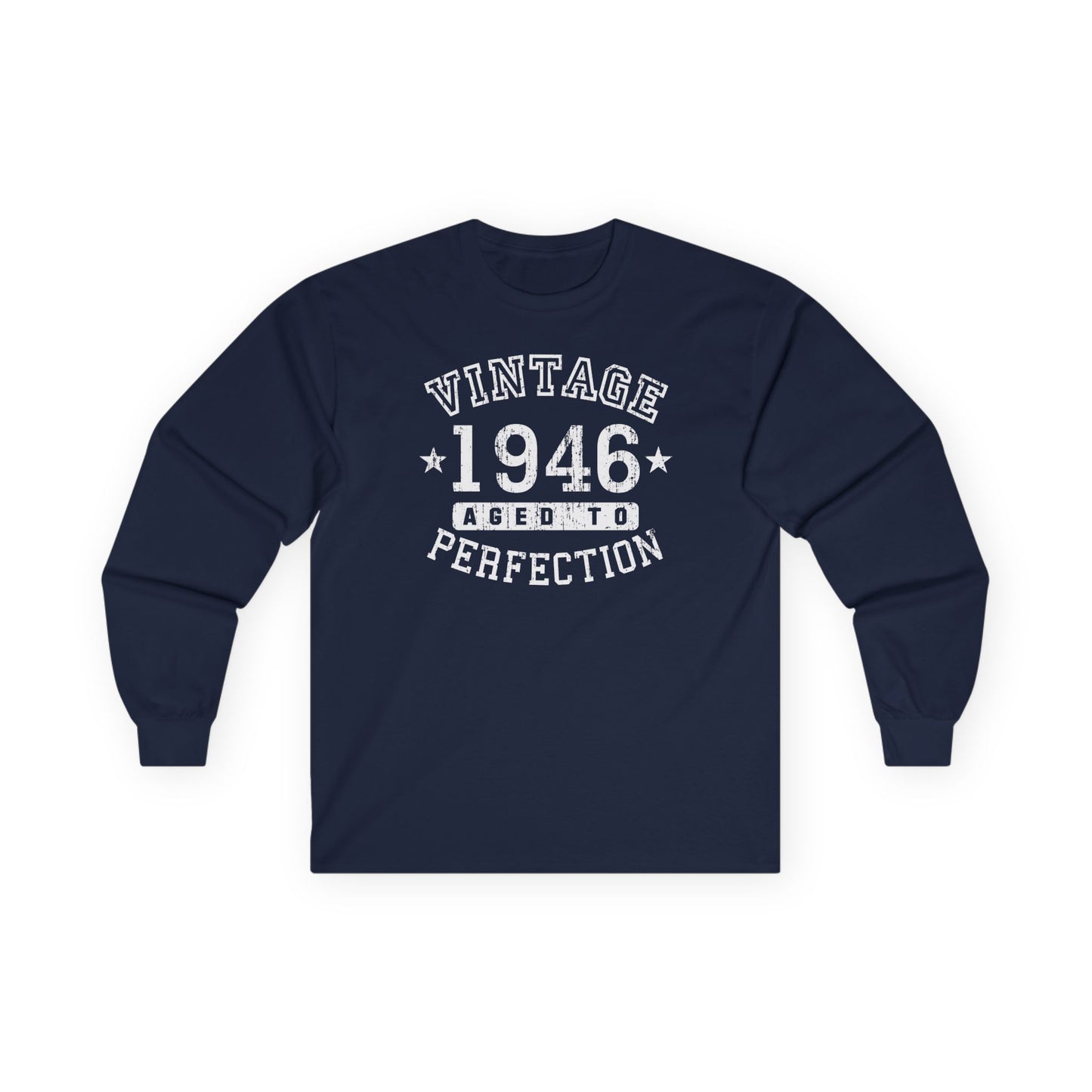 Personalized Vintage Birth Year Distressed Adult Long Sleeve Dark T-Shirt by TooLoud