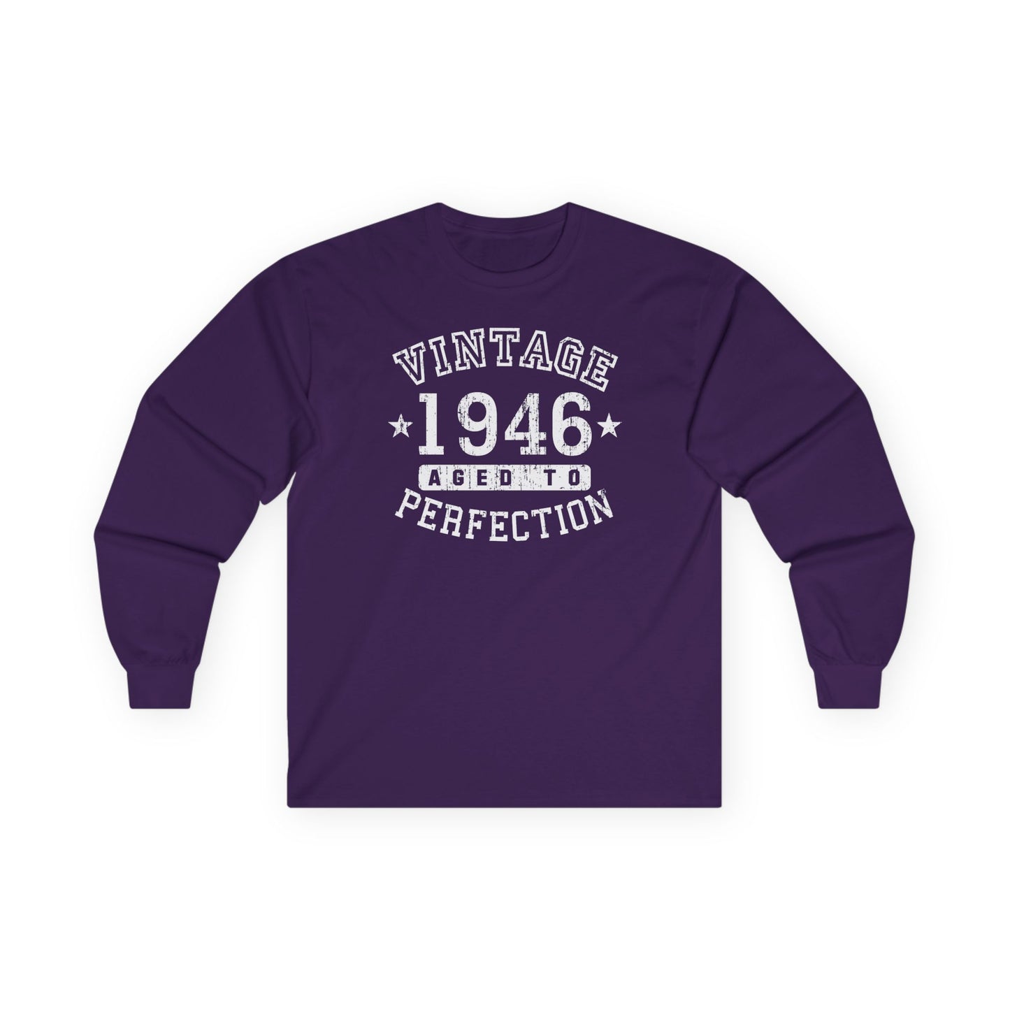 Personalized Vintage Birth Year Distressed Adult Long Sleeve Dark T-Shirt by TooLoud