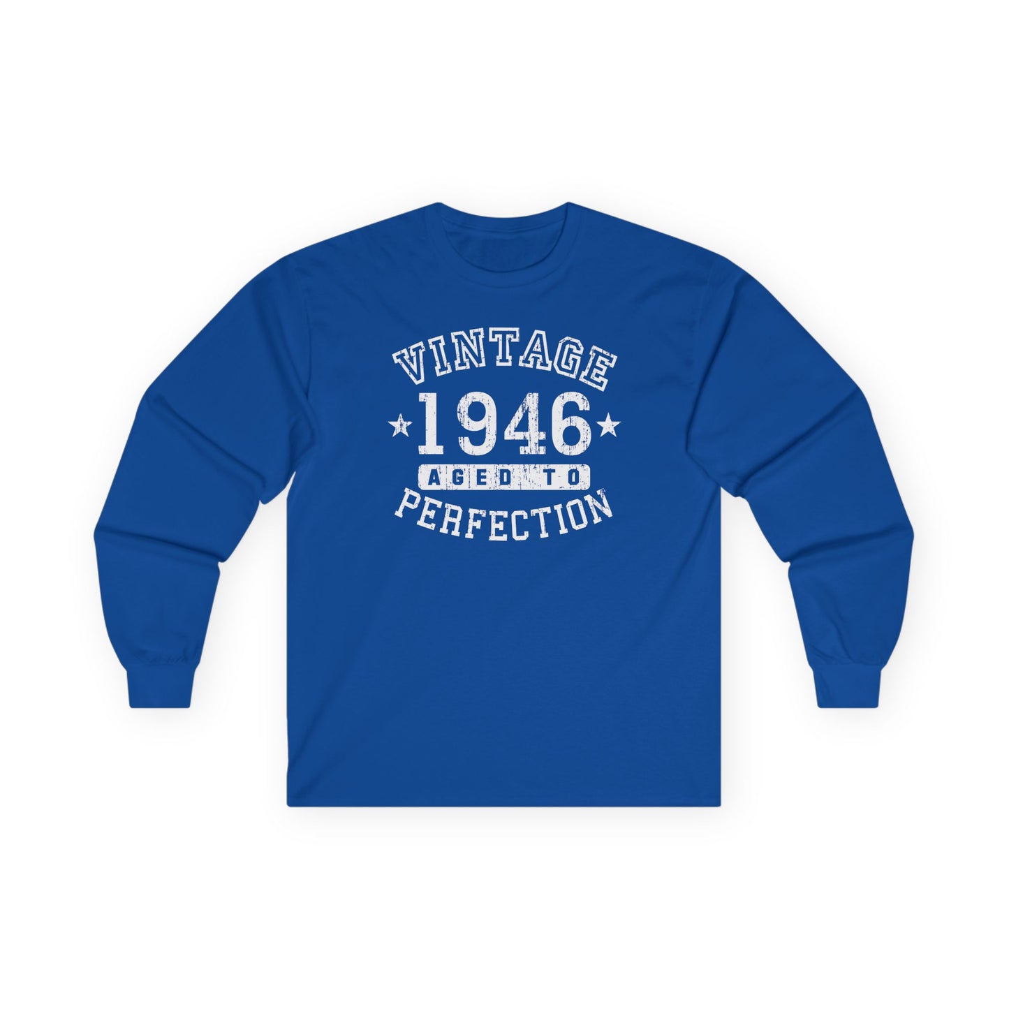 Personalized Vintage Birth Year Distressed Adult Long Sleeve Dark T-Shirt by TooLoud
