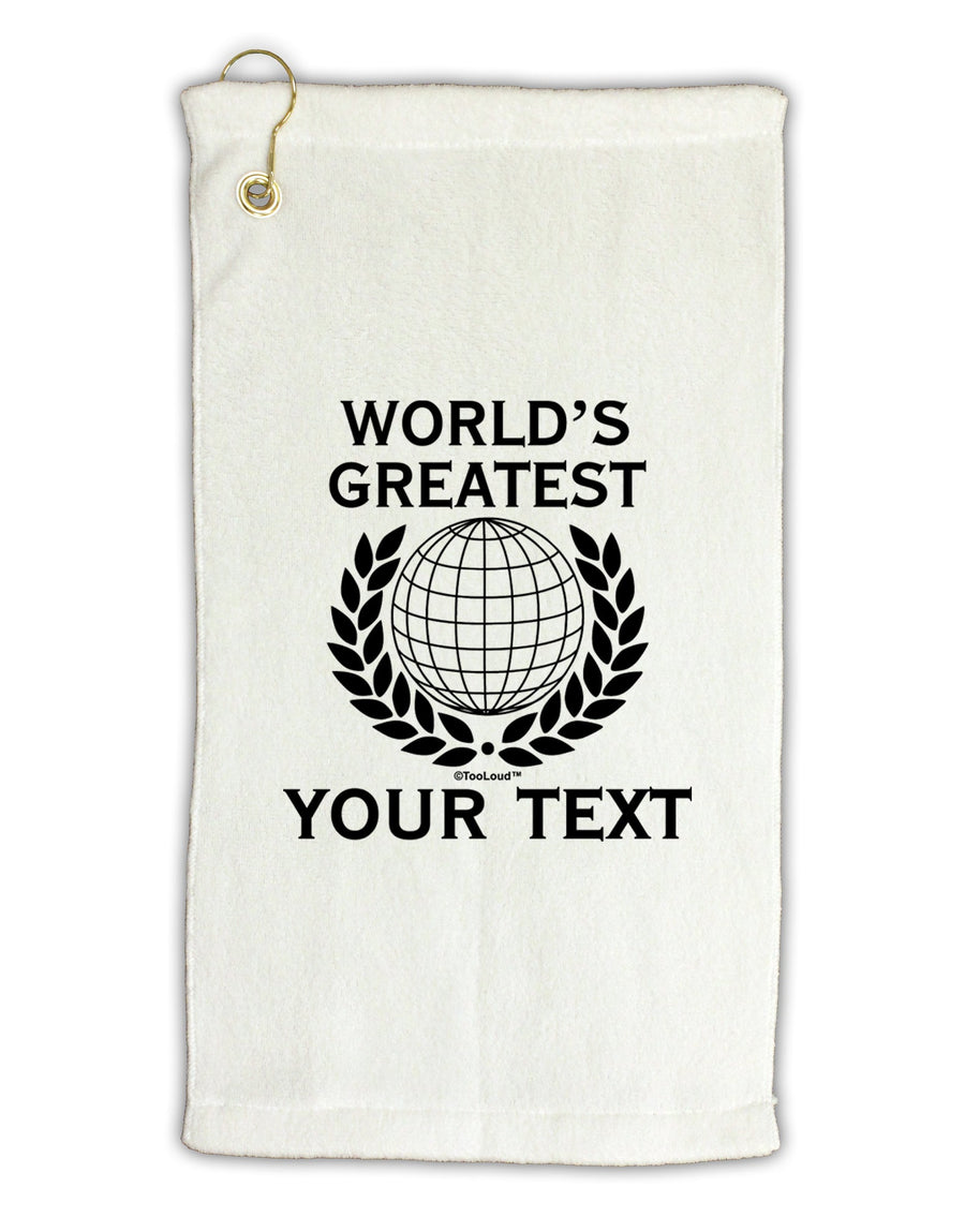 Personalized Worlds Greatest Micro Terry Gromet Golf Towel 16 x 25 inch by TooLoud-Golf Towel-TooLoud-White-Davson Sales