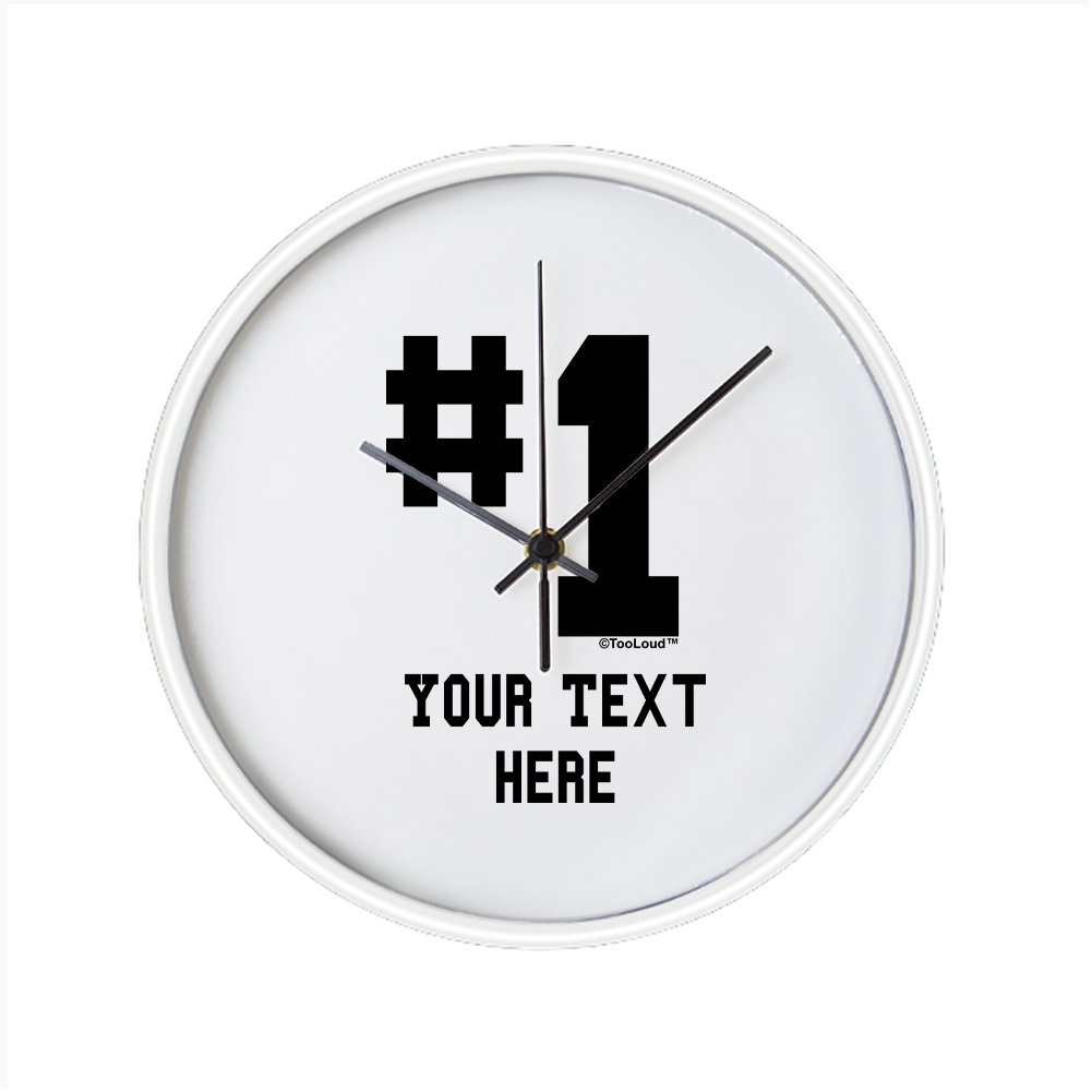Personalized Number#1 10 InchRound Wall Clock  by TooLoud