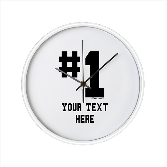 Personalized Number#1 10 InchRound Wall Clock  by TooLoud